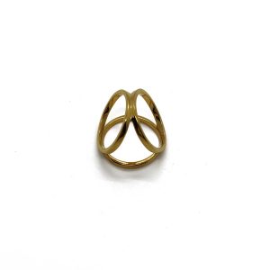Gold Plated Three Angle Ring
