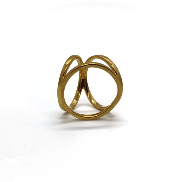 Gold Plated Three Angle Ring