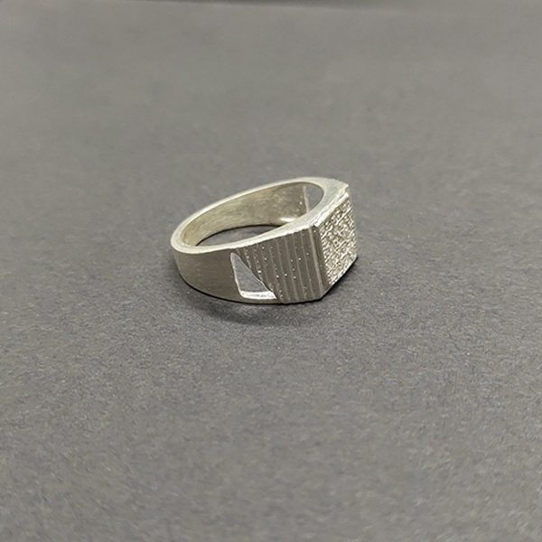 Stone Mens silver ring