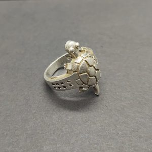 925 Solid Sterling Silver Sing, Auspicious Ring, Turtle Silver Ring, Handmade Ring, Oval Shape Ring