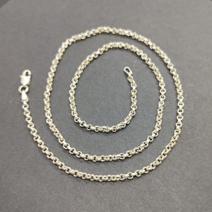 Solid 925 Sterling Silver Cut ROPE CHAIN Necklace Made in India 24 inch – Great Gift! Brilliant Luster! Gift For Her