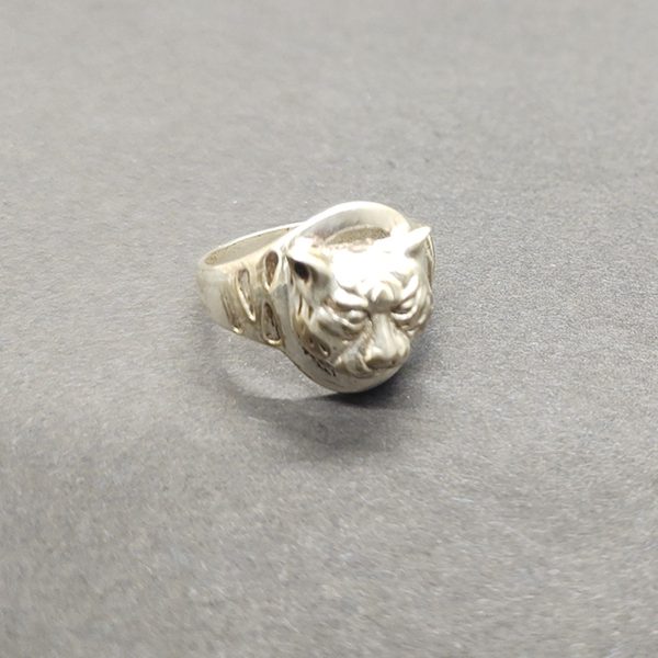 Kitty Cat Ring In Solid Sterling Silver Pet Cat Ring Cat Jewelry Silver Cat Ring Sterling Silver Ring, Minimalist Jewelry, Unique Gift Ring