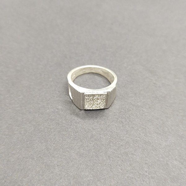Stone Mens silver ring